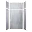 LWKX48367224-186 Lusso 48-in x 36-in x 72/24-in Glue To Wall 6-Piece Transition Shower Wall Kit, Glacier Grey