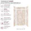 LWKX48368412-185 Lusso 48-in x 36-in x 84/12-in Glue To Wall 6-Piece Transition Shower Wall Kit, Creme Carmel