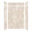 LWKX60368412-185 Lusso 60-in x 36-in x 84/12-in Glue To Wall 6-Piece Transition Shower Wall Kit, Creme Carmel