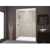 LWKX60368412-185 Lusso 60-in x 36-in x 84/12-in Glue To Wall 6-Piece Transition Shower Wall Kit, Creme Carmel