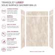 LWKX60368412-185 Lusso 60-in x 36-in x 84/12-in Glue To Wall 6-Piece Transition Shower Wall Kit, Creme Carmel