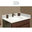 VT28x22-3A-A-W Mini Custom Quartz 28-in x 22.25-in Single Bowl Vanity Top, Milan White