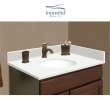 VT55x22-4W-A-W Mini Custom Quartz 55-in x 22.25-in Single Bowl Vanity Top, Natural White
