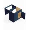 36-in x 21-in x 33-in Ready To Assemble Slim Shaker Double Door Double Drawer Front ADA Vanity Sink Base Cabinet, Navy Blue