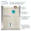 OBPT608009GP-PC Olenna 60-in x 80-in Bypass Shower Door With 11/32-in Golden Sparkling Glass And Riley Handles, Polished Chrome