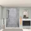 PPWKX60367224-59 Prodigy Plus 60-in x 36-in x 72/24-in Shower Wall Kit, Ashy Grey (8-in x 16-in Horizontal Tile Pattern with Stone Color)