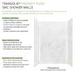 PPWK603696-60 Prodigy Plus 60-in x 36-in x 96-in Shower Wall Kit, Calcite (8-in x 16-in Horizontal Tile Pattern with Stone Color)