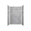 PPWKX60367224-59 Prodigy Plus 60-in x 36-in x 72/24-in Shower Wall Kit, Ashy Grey (8-in x 16-in Horizontal Tile Pattern with Stone Color)