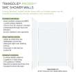 PWK603696-531 Prodigy 60-in x 36-in x 96-in Shower Wall Kit, White Horizontal Tile
