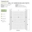 PWK603696-631 Prodigy 60-in x 36-in x 96-in Shower Wall Kit, White 3D Hexagon