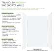 PWK604896-531 Prodigy 60-in x 48-in x 96-in Shower Wall Kit, White Horizontal Tile