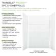 PWKX60367224-631 Prodigy 60-in x 36-in x 96-in Shower Wall Kit with Extension, White 3D Hexagon