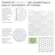 PWK603672-631 Prodigy 60-in x 36-in x 72-in Shower Wall Kit, White 3D Hexagon
