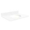 Q2522-N1 Nouveau 25-in x 22-in Quartz Single Bowl Vanity Top With Eased Edge, Nano Crystal