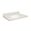 Q3122-3A Nouveau 31-in x 22-in Quartz Single Bowl Vanity Top With Eased Edge, Milan White