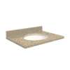 Q3122-3G Nouveau 31-in x 22-in Quartz Single Bowl Vanity Top With Eased Edge, Sorrento Coast