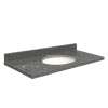Q3719-4T Nouveau 37-in x 19-in Quartz Single Bowl Vanity Top With Eased Edge, Greystone