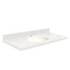 Q3719-4W Nouveau 37-in x 19-in Quartz Single Bowl Vanity Top With Eased Edge, Natural White