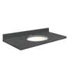 Q3719-6B Nouveau 37-in x 19-in Quartz Single Bowl Vanity Top With Eased Edge, Black Carrara
