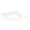 Q3722-N1 Nouveau 37-in x 22-in Quartz Single Bowl Vanity Top With Eased Edge, Nano Crystal