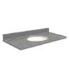 Q4322-4R Nouveau 43-in x 22-in Quartz Single Bowl Vanity Top With Eased Edge, Urban Grey