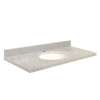 Q4322-4S Nouveau 43-in x 22-in Quartz Single Bowl Vanity Top With Eased Edge, Portage Pass