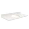 Q4322-4W Nouveau 43-in x 22-in Quartz Single Bowl Vanity Top With Eased Edge, Natural White
