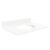 Q4322-N1 Nouveau 43-in x 22-in Quartz Single Bowl Vanity Top With Eased Edge, Nano Crystal