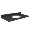 Q4919-4P Nouveau 49-in x 19-in Quartz Single Bowl Vanity Top With Eased Edge, Black Luxe