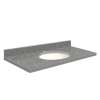 Q4919-4R Nouveau 49-in x 19-in Quartz Single Bowl Vanity Top With Eased Edge, Urban Grey