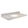 Q4919-4S Nouveau 49-in x 19-in Quartz Single Bowl Vanity Top With Eased Edge, Portage Pass