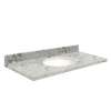 Q4919-6C Nouveau 49-in x 19-in Quartz Single Bowl Vanity Top With Eased Edge, Winter Wonder