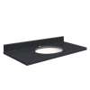 Q4922-4P Nouveau 49-in x 22-in Quartz Single Bowl Vanity Top With Eased Edge, Black Luxe
