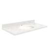 Q4922-4W Nouveau 49-in x 22-in Marble Single Bowl Vanity Top With Eased Edge, Natural White