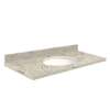 Q4922-6D Nouveau 49-in x 22-in Marble Single Bowl Vanity Top With Eased Edge, Carmel