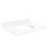 Q4922-N1 Nouveau 49-in x 22-in Marble Single Bowl Vanity Top With Eased Edge, Nano Crystal