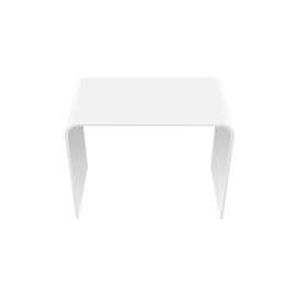 24-in Stand-Alone Solid Surface Shower Bench Seat, White, SASB241217-01