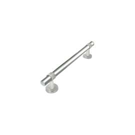 Bella Plain 12-in Grab Bar – Two-Tone Polished Chrome with Brushed Stainless Ring, BPS12-PC