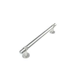 Bella Plain 18-in Grab Bar – Two-Tone Polished Chrome with Brushed Stainless Ring, BPS18-PC