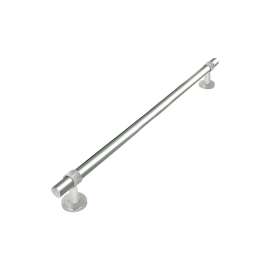 Bella Plain 32-in Grab Bar – Two-Tone Polished Chrome with Brushed Stainless Ring, BPS32-PC