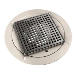 TCD1250-BS Tile-In Shower Drain With Pinhole Pattern, Brushed Stainless