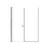 LSDF557006C-BS Lyna 55-in x 70-in Pivot Shower Door And Fixed Panel With 1/4-in Clear Glass And Double-Sided Knob Handles, Brushed Stainless