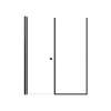 LSDF557006C-MB Lyna 55-in x 70-in Pivot Shower Door And Fixed Panel With 1/4-in Clear Glass And Double-Sided Knob Handles, Matte Black