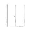LSDF557006C-PC Lyna 55-in x 70-in Pivot Shower Door And Fixed Panel With 1/4-in Clear Glass And Double-Sided Knob Handles, Polished Chrome