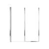 LSDF577006C-PC Lyna 57-in x 70-in Pivot Shower Door And Fixed Panel With 1/4-in Clear Glass And Double-Sided Knob Handles, Polished Chrome