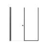 LSDF587006C-MB Lyna 58-in x 70-in Pivot Shower Door And Fixed Panel With 1/4-in Clear Glass And Double-Sided Knob Handles, Matte Black