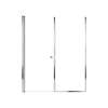 LSDF587006C-PC Lyna 58-in x 70-in Pivot Shower Door And Fixed Panel With 1/4-in Clear Glass And Double-Sided Knob Handles, Polished Chrome