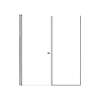 LSDF597006C-BS Lyna 59-in x 70-in Pivot Shower Door And Fixed Panel With 1/4-in Clear Glass And Double-Sided Knob Handles, Brushed Stainless