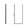 LSDF597006C-MB Lyna 59-in x 70-in Pivot Shower Door And Fixed Panel With 1/4-in Clear Glass And Double-Sided Knob Handles, Matte Black
