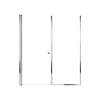LSDF597006C-PC Lyna 59-in x 70-in Pivot Shower Door And Fixed Panel With 1/4-in Clear Glass And Double-Sided Knob Handles, Polished Chrome